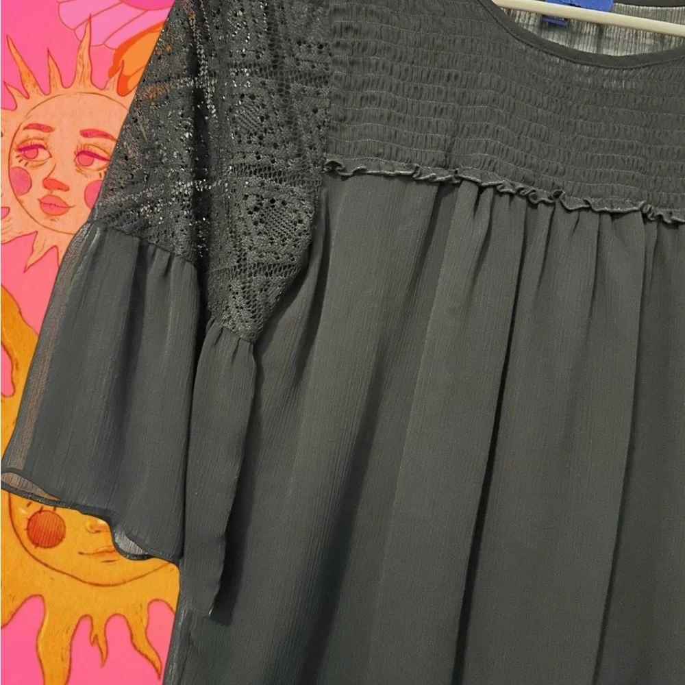 Apt. 9 Black Lace Blouse - Picture 2 of 7